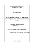 Luận văn: Phát triển các công cụ tài chính phát sinh trên thị trường chứng khoán Việt Nam - trường ĐH Đà Nẵng