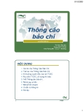 Bài giảng Quan hệ Công chúng Bài 3: Thông cáo báo chí - Th.S. Đinh Tiên Minh