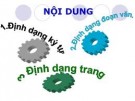 Các thao tác định dạng văn bản trong word 2007