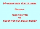 Bài giảng phân tích tài chính doanh nghiệp - Chương 4