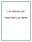 Câu hỏi bài tập nhập môn lập trình