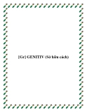 [Gr] GENITIV (Sở hữu cách)