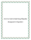 [Gr] Các Cách So Sánh Trong Tiếng Đức (Komparativ & Superlativ)