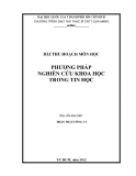 Tiểu luận:PHƯƠNG PHÁP NGHIÊN CỨU KHOA HỌC TRONG TIN HỌC