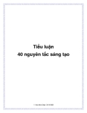 Tiểu luận:40 nguyên tắc thành công