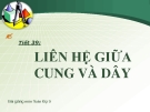 Bài giảng Hình học 9 chương 3 bài 2: Liên hệ giữa cung và dây