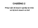 Bài giảng luật kinh tế - Chương 2