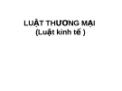 Bài giảng luật kinh tế - Chương 1