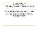 Bài giảng Sinh học 12 bài 18: Chọn giống vật nuôi và cây trồng dựa trên nguồn biến dị tổ hợp