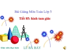 Bài giảng Toán 5 chương 3 bài 1: Hình tam giác