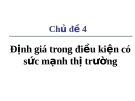 Định giá trong điều kiện sức mạnh thị trường