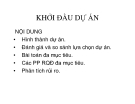 Quản lý dự án- Khởi đầu dự án