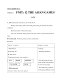 Giáo án unit 12: The asian games - Tiếng Anh 11 - GV.Đặng Ngọc Thủy