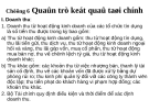 Chương 6 Quản trị kết quả tài chính