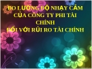 Bài giảng quản trị rủi ro tài chính - Bài 13