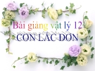 Bài giảng Vật lý 12 bài 3: Con lắc đơn