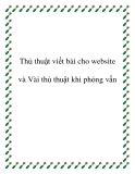 Thủ thuật viết bài cho website và khai thác thông tin 