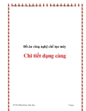 Đồ án công nghệ chế tạo máy:  Chi tiết dạng càng