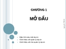 Bài giảng quản lý dự án - Chương 1