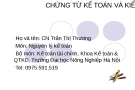 Chương 5:Chứng từ kế toán và kiểm kê