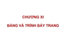 Bảng  và trình bày trang