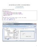 BÀI TẬP MẪU JAVA SWING – DATABASE 