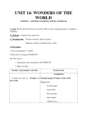 Giáo án unit 14: Wonders of the world - Tiếng Anh 8 - GV.Ng.T. Vui
