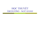 Học thuyết âm dương ngũ hành trong Dược học