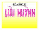 Bài giảng Hóa học 10 bài 30: Lưu huỳnh