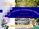 Bài giảng Đại số 8 chương 3 bài 1: Mở đầu về phương trình