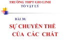 Bài giảng Vật lý 10 bài 38: Sự chuyển thể của các chất