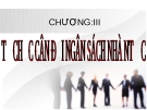 Chương III: Tổ chức cân đối ngân sách nhà nước