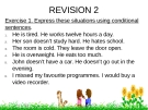 Ôn tập Tiếng Anh  học kì 1 lớp 12 (Revision 2)