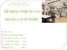 Tiểu luận vật liệu cách nhiệt: Sử dụng thạch cao trong cách nhiệt