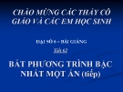 Bài 4: Bất phương trình bậc nhất một ẩn – Toán 8 – Bài giảng