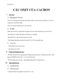 Các oxit của cabon – Giáo án bài 28 hóa học lớp 9