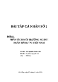 Đề tài: Phân tích môi trường ngành ngân hàng tại Việt Nam