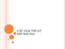 Các giải thuật sắp xếp nội