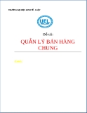 Tiểu luận Quản lý bán hàng chung - ĐH Kinh tế _ Luật