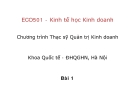 10 Bài học kinh tế học