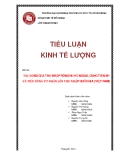 Tiểu luận:Tác động của thu nhập ròng nước ngoài, cung tiền m1 và tiêu dùng tư nhân lên thu nhập quốc gia