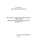 Tiểu luận:Một vài nét  về quan hệ Việt Nam- TRung Quốc trong những năm đầu thế kỷ XXI (từ 2001 đến nay)