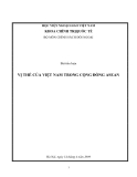 Tiểu luận:Vị thế Việt Nam trong cộng đồng ASEAN