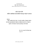 Tiểu luận:Chủ nghĩa dân tộc và chủ nghĩa xã hội: Nhân tố nào mạnh hơn trong chính sách của Trung Quốc với Việt Nam giai đoạn 1975-1991