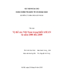 Tiểu luận:Vị thế của Việt Nam trong khối ASEAN từ năm 2000 đến 2009