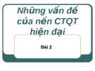 Những vấn đề của nền chủ thể  quốc tế