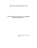 Tiểu luận:Quan hệ Việt Nam - Hoa Kỳ từ  bình thường hóa đến nay