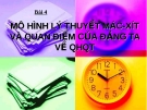 Mô hình lý thuyết Mác- Xít và quan điểm của Đảng ta về quen hệ quốc tế