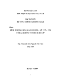 Tiểu luận:Bình thường hóa quan hệ Việt _Mỹ 1975-1978 có hay không "cơ hội bị bỏ lỡ"