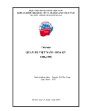 Tiểu luận:Quan hệ Việt Nam-Hoa Kỳ 1986-1995